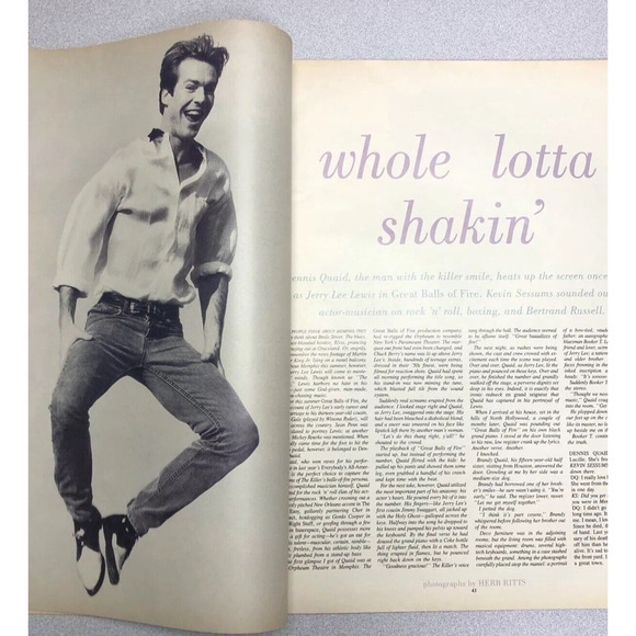 INTERVIEW June 1989 Dennis Quaid Steffi Graf Brian Eno Tarzan Andy Warhol Mag - Picture 7 of 14